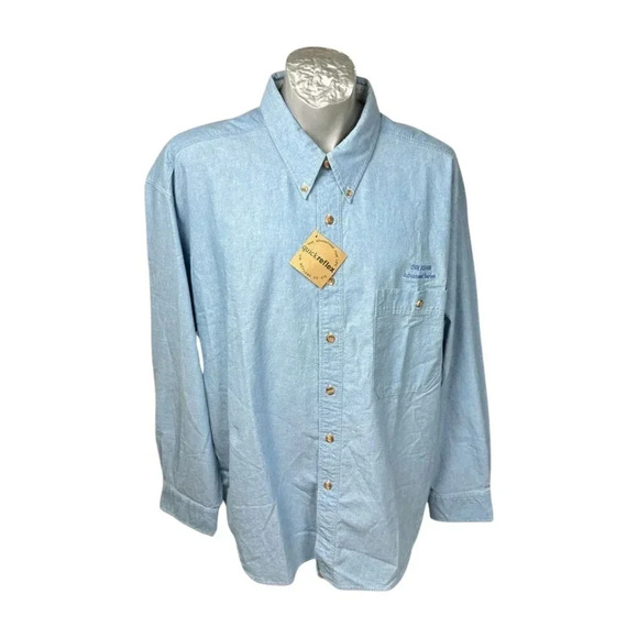 IBM ABS/400 Mens Shirt Size XL Blue LS Quick  Reflex Vintage 1988 Computers New - Picture 6 of 10